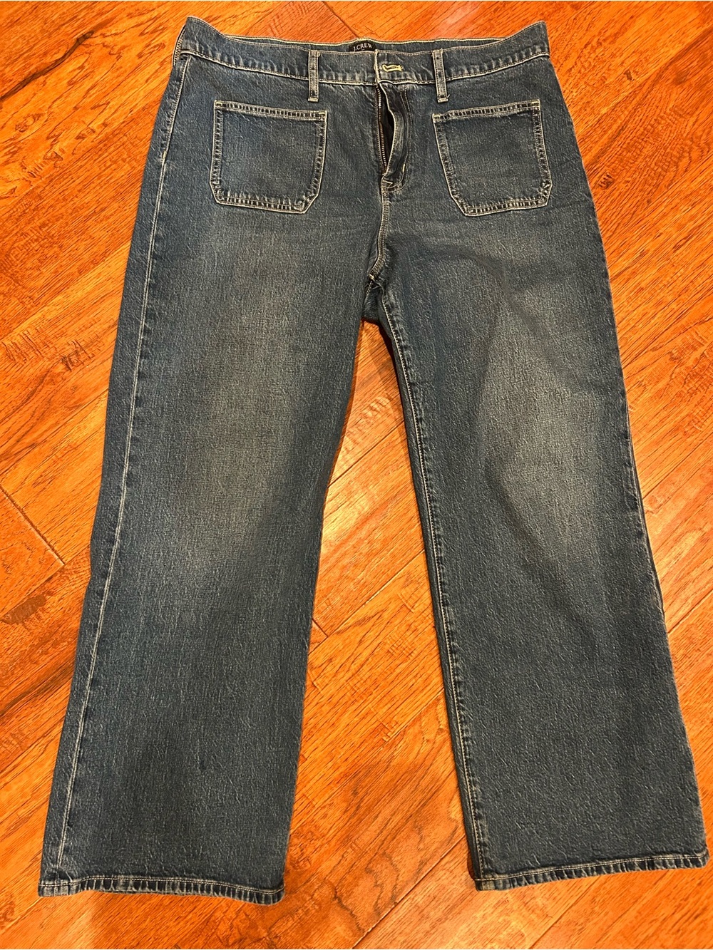 J. Crew women’s wide leg petite Blue Denim Jeans